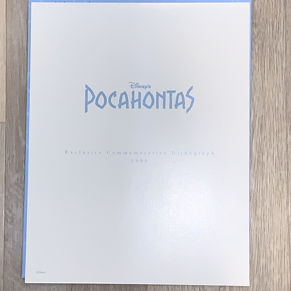 NiP Disney Pocahontas 1995 Exclusive Commemorative Lithograph 11x14 - Picture 5 of 8